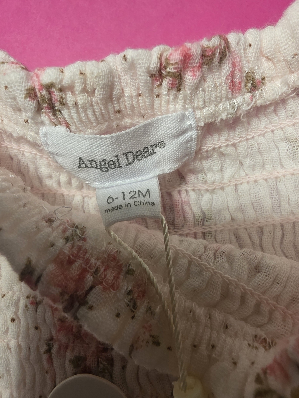 Angel Dear Floral Tulle Baby Dress Romper - Pink 6-12m NWT - Picture 6 of 10